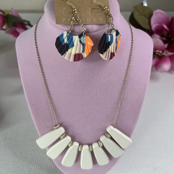 Plunder Design Fashion Jewelry Boutique Boho Necklace Earrings Set New - Picture 5 of 9